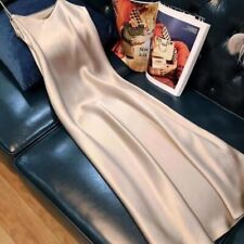 Size S-4Xl 2022 Popular Women's Summer New Sleeveless Long Satin Slip Dress