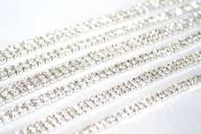 SS12 1 Metre Silver Diamante Rhinestone Chain Wedding Clothes Cake Decoration