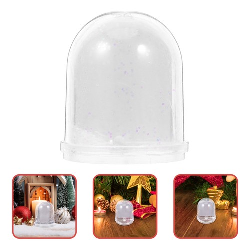 Mini snow globe plastic photo - plastic,