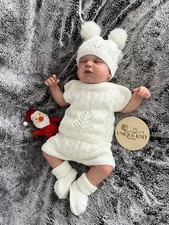 “Icicle” 4 Piece Set knitting pattern for Reborn doll 16 -22” or 0-3 Month Baby