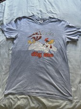Gildan Looney Tunes Foghorn Leghorn Graphic T Shirt Grey Size L