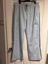 Fred Perry Trackies Track Pants Tracksuit Bottoms Baby Blue 90s Y2K Size 16