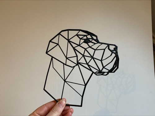 Geometric great dane dog wall - dane,