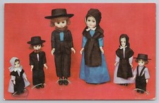 Amish Dolls c1960s Postcard