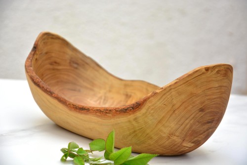 Olive wood bowl handmade - olive,