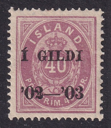 Iceland 1902 numeral - iceland, 1902-03