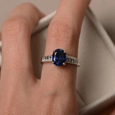 2CT Blue Sapphire Lab Created