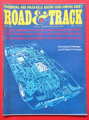 Road track may 1967 lola - road, &