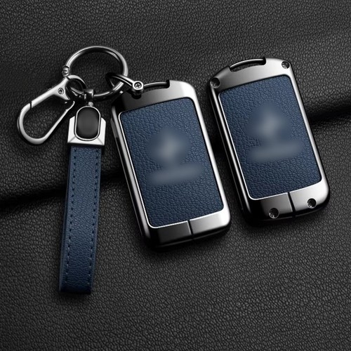 Leather car smart key fob - leather, case