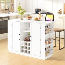 Kitchen Island with Drop Leaf