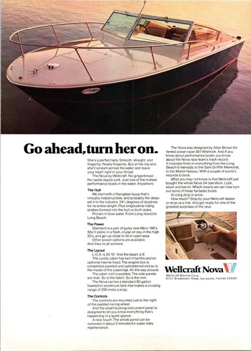 1971 wellcraft nova - nova, powerboat