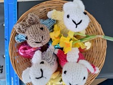 4 x Hand Knitted bunny rabbit
