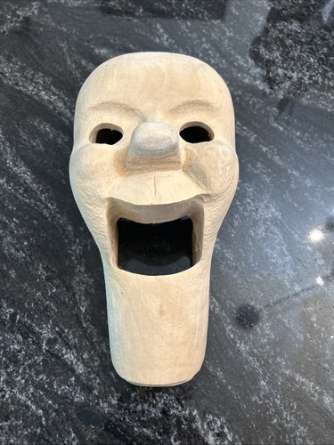 Wooden carved ventriloquist - carved,