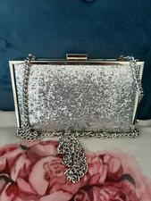 6.5" X 4" Silver Sequined