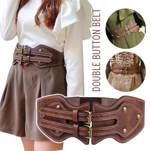 Retro medieval wide waist belt - wide,
