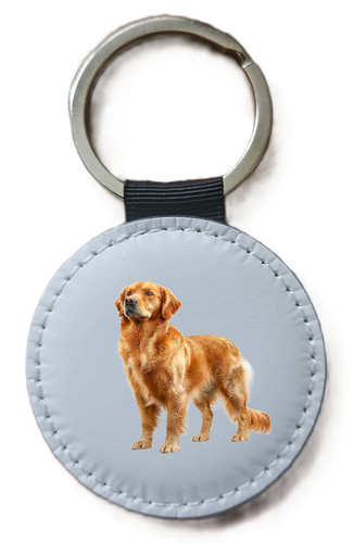 Golden retriever keyring - golden,