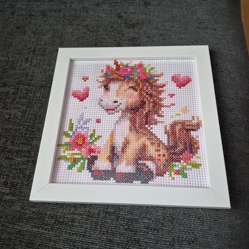 Finished cross stitch framed - stitch,
