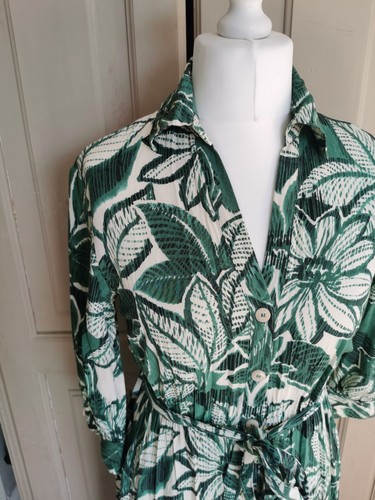 Zara green floral print - zara, midi