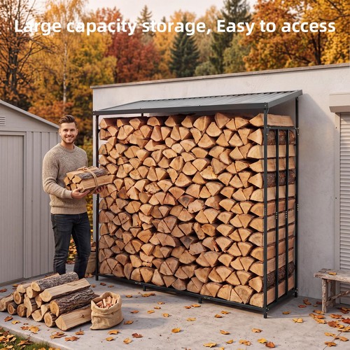 Heavy duty firewood log - duty, rack