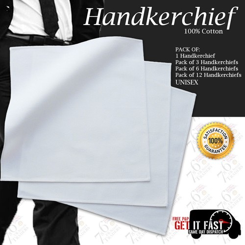 Lot new white handkerchief - of,