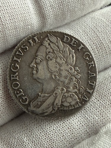 1758 george silver shilling - george,