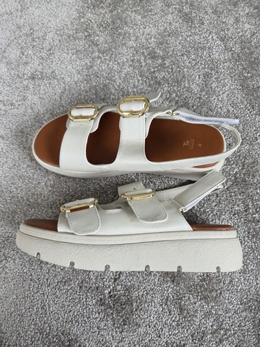 Cream chunky sandals gold - cream,