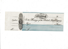 BRITISH  LINEN  CO  UNUSED   CHEQUE  18--  EDINBURGH