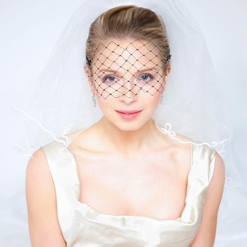 Charming black mesh - mesh, face