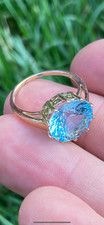 9ct gold Huge Topaz ring