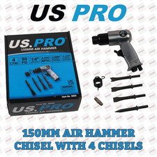 US PRO 150mm Air Hammer Chisel With 4 Chisels 8594