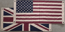 UK and USA Vintage and Aged Fully Sewn Cotton Flag - 100cm x 50cm - Single Flag