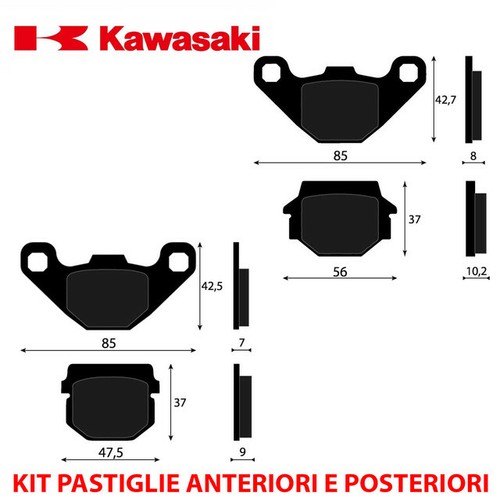 Front and rear brake pad - brake,