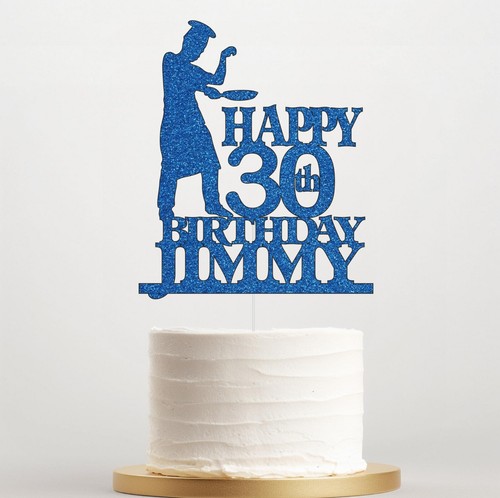 Personalised chef cake topper - personalised,
