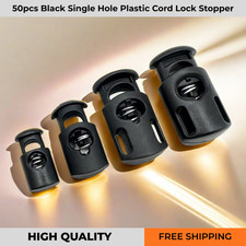 50pcs Black Cord Lock Stopper