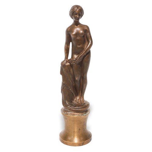 Antique bronze woman sculpture - bronze,