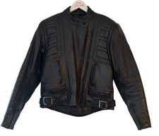 Belstaff Women's Black Leather Motorcycle Biker Jacket - Size 16 - Free P+P
