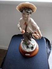 Giuseppe Armani Signed Florence Boy With Apples Figurine - 28 Cms - Slight A/F