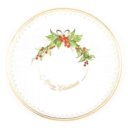 Christmas dinner plates gold - plates,