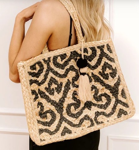 Vacay bound jute woven - vacay, tote