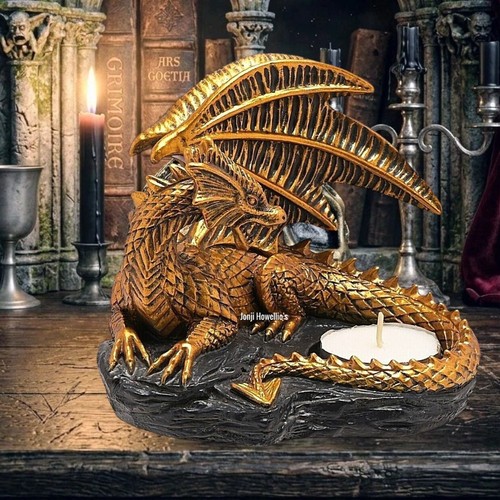 Dragon candle holder gothic - holder,