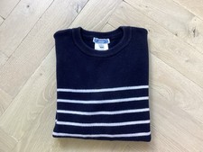 Very Smart & Sturdy Navy& White Stripes Jumper Boy 8 Yrs Top Designer Jacadi