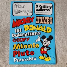 Walt Disney Booklet - 8 Knitting Patterns - Mickey, Minnie, Goofy and Pluto
