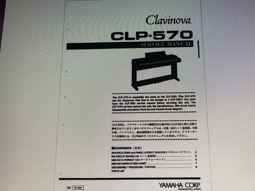 Yamaha clp 570 service manual - yamaha, clp-570