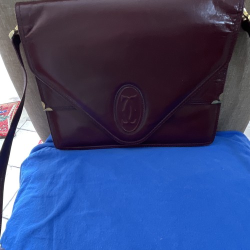 Cartier burgundy logo flap - burgundy,