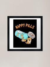 Happy Pills Shiba Inu Framed