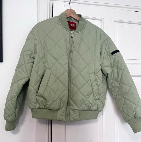 Guess woman green quilted - woman’s,