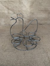 Silver Wire Chicken Egg Holder