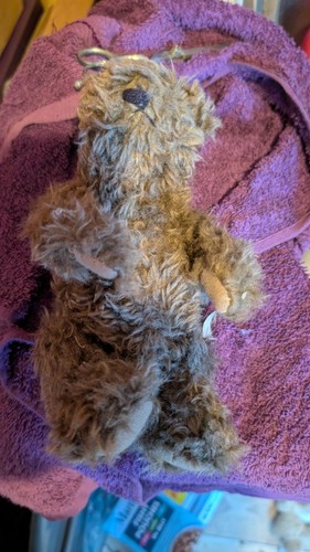 Mohair teddy bear jointed - mohair,