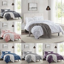 PINTUCK DUVET COVER SET COTTON