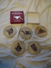 Connemara Bodhrans Vintage Irish Set of 5 Coasters (one missing from box of 6)
